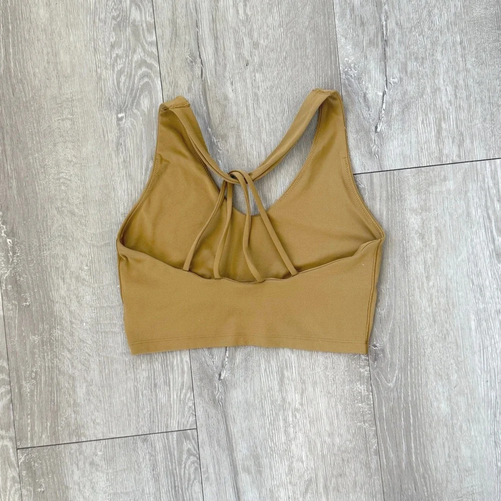 OFFLINE by Aerie Real Me Sports Bra Tank Top Women's M Mustard Yellow Gold